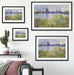 Claude Monet - Seine-Ufer Vétheuil Passepartout Wohnzimmer Rechteckig