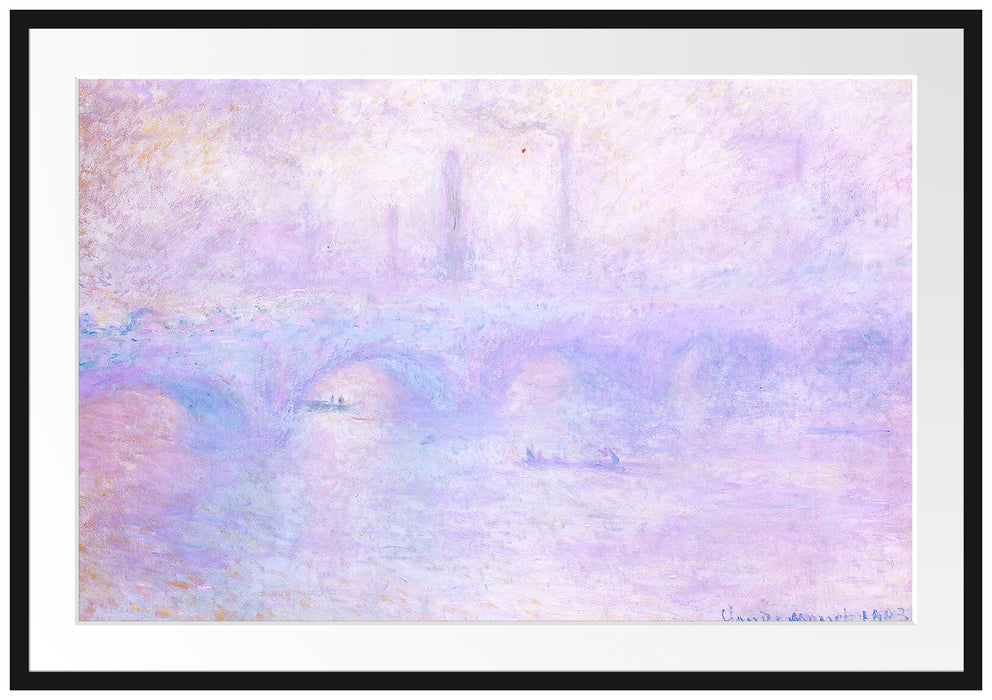 Claude Monet - Waterloo-Brücke London Passepartout Rechteckig 100