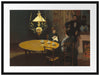 Claude Monet - Drinnen nach dem Abendessen Passepartout Rechteckig 80