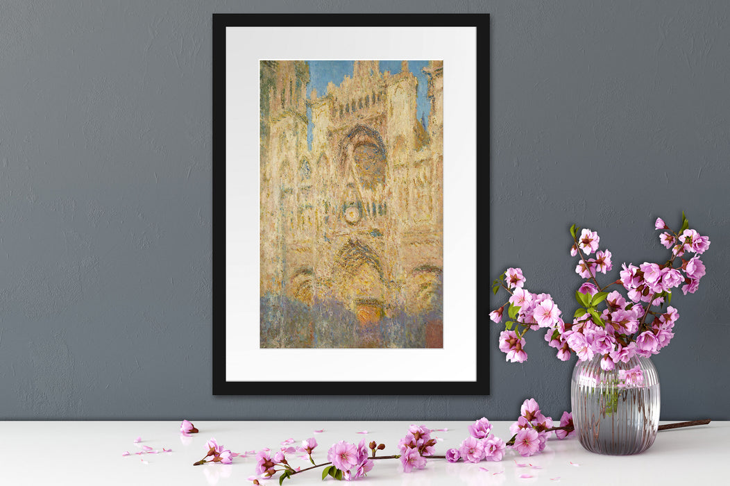 Claude Monet - Kathedrale von Rouen II Passepartout Dateil Rechteckig