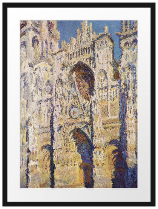 Claude Monet - Kathedrale von Rouen III Passepartout Rechteckig 80