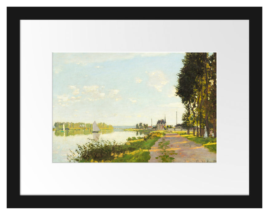 Pixxprint Claude Monet - Argenteuil, im Galerie-Passepartout Bilderrahmen