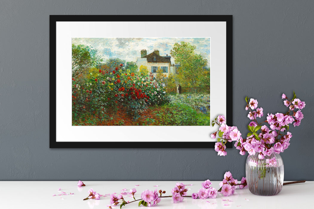 Claude Monet - Des Künstlers Garten in ArgenteuilEi Passepartout Dateil Rechteckig