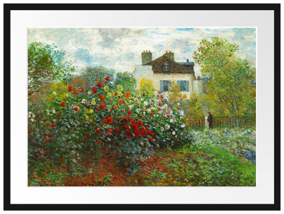 Claude Monet - Des Künstlers Garten in ArgenteuilEi Passepartout Rechteckig 80