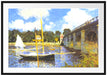 Claude Monet - Die Brücke bei Argenteuil Passepartout Rechteckig 100