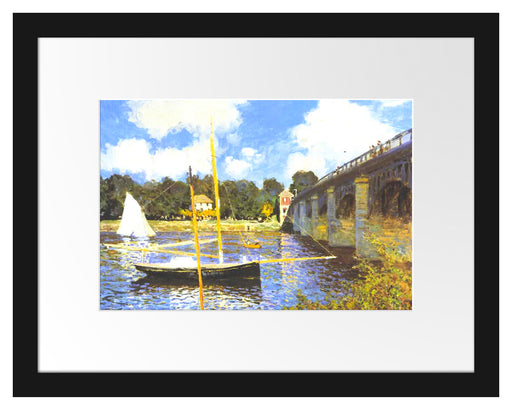 Claude Monet - Die Brücke bei Argenteuil Passepartout Rechteckig 30