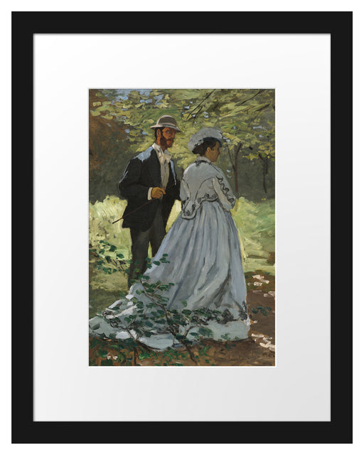 Claude Monet - Bazille und Camille Studie für Déjeun Passepartout Rechteckig 30