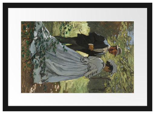 Claude Monet - Bazille und Camille Studie für Déjeun Passepartout Rechteckig 40