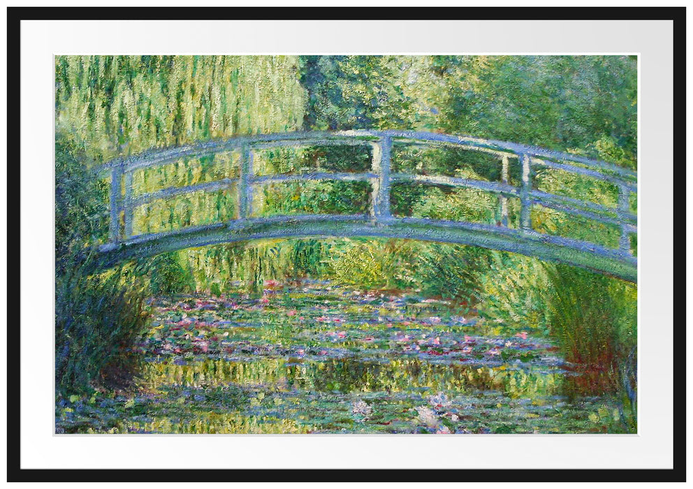 Claude Monet - Die japanische Brücke Passepartout Rechteckig 100