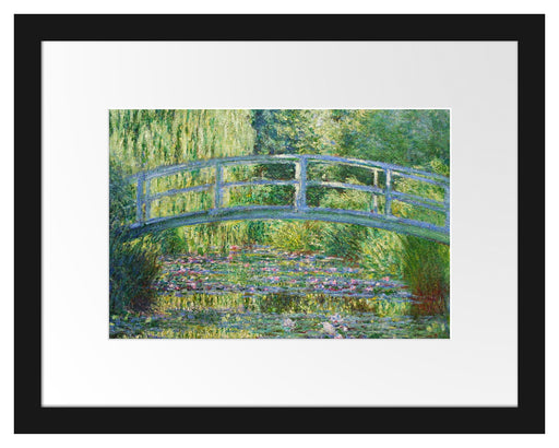 Claude Monet - Die japanische Brücke Passepartout Rechteckig 30