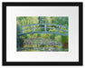 Claude Monet - Die japanische Brücke Passepartout Rechteckig 30