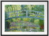 Claude Monet - Die japanische Brücke Passepartout Rechteckig 80