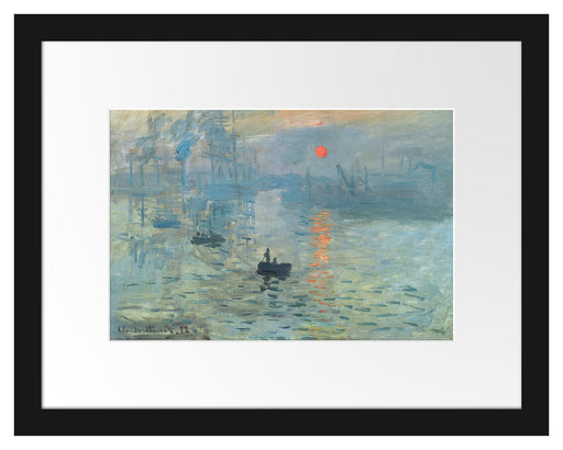 Claude Monet - Impression Sonnenaufgang Passepartout Rechteckig 30
