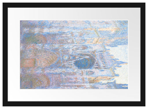 Claude Monet - Das Tor der Kathedrale von Rouen im Mo Passepartout Rechteckig 40