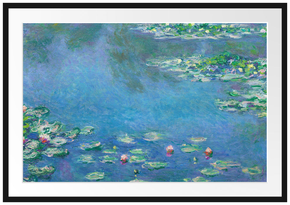 Claude Monet - Seerosen IV Passepartout Rechteckig 100