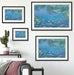 Claude Monet - Seerosen IV Passepartout Wohnzimmer Rechteckig