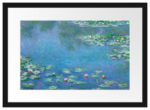 Claude Monet - Seerosen IV Passepartout Rechteckig 40