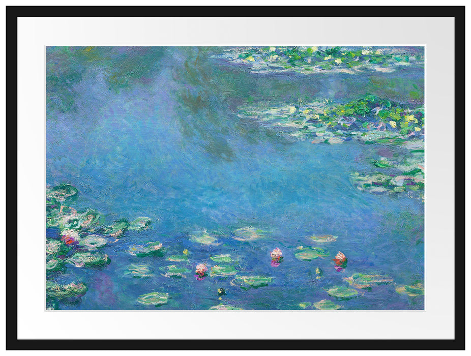 Claude Monet - Seerosen IV Passepartout Rechteckig 80