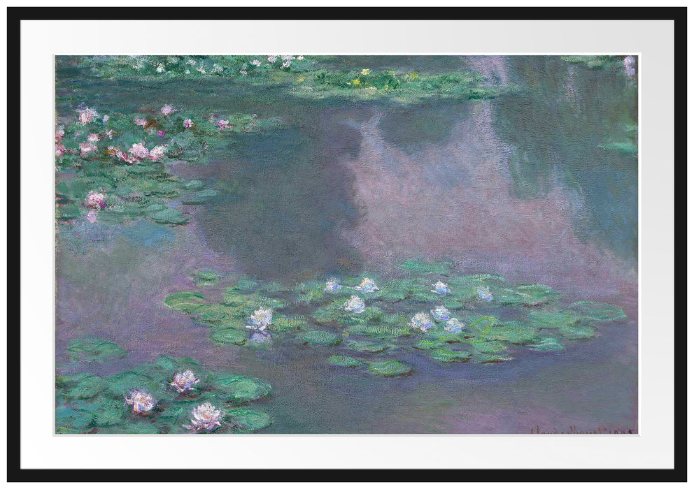 Claude Monet - Seerosen VI Passepartout Rechteckig 100