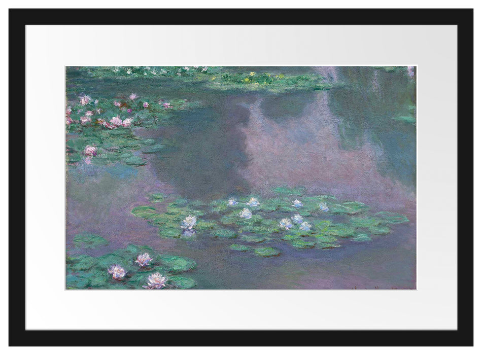 Claude Monet - Seerosen VI Passepartout Rechteckig 40