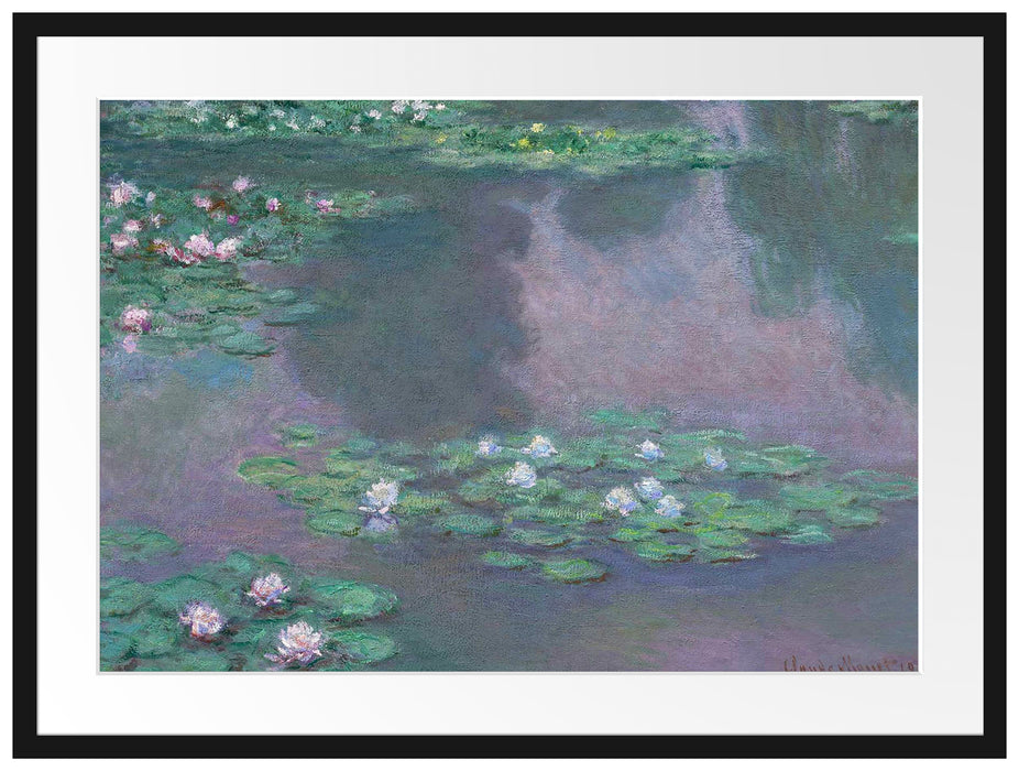 Claude Monet - Seerosen VI Passepartout Rechteckig 80