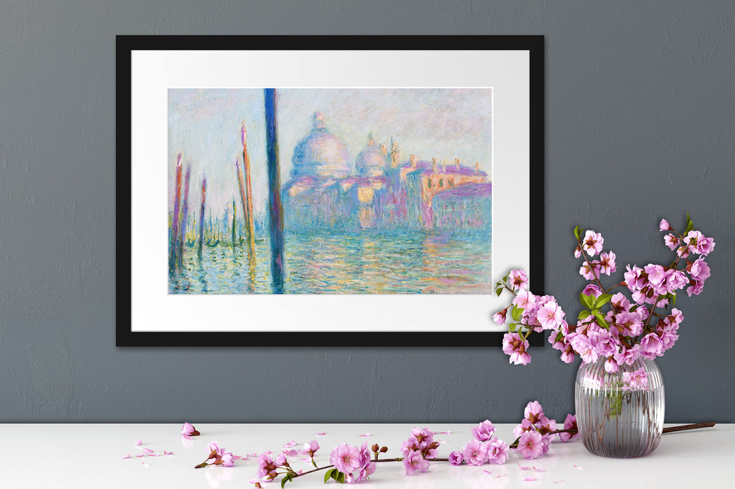 Claude Monet - Der große Kanal Venedig Passepartout Dateil Rechteckig