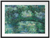 Claude Monet - japanische Brücke über den Seerosenteich III Passepartout Rechteckig 80