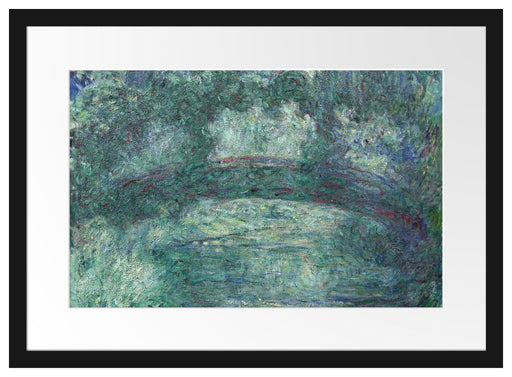 Claude Monet - japanische Brücke über den Seerosenteich IV Passepartout Rechteckig 40