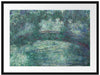 Claude Monet - japanische Brücke über den Seerosenteich IV Passepartout Rechteckig 80