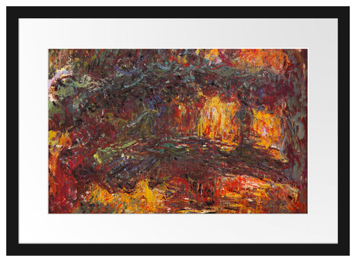 Claude Monet - japanische Brücke über den Seerosenteich VI Passepartout Rechteckig 40