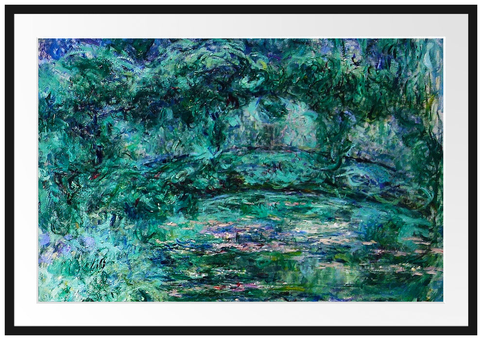 Claude Monet - japanische Brücke über den Seerosenteich VII Passepartout Rechteckig 100