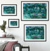 Claude Monet - japanische Brücke über den Seerosenteich VII Passepartout Wohnzimmer Rechteckig