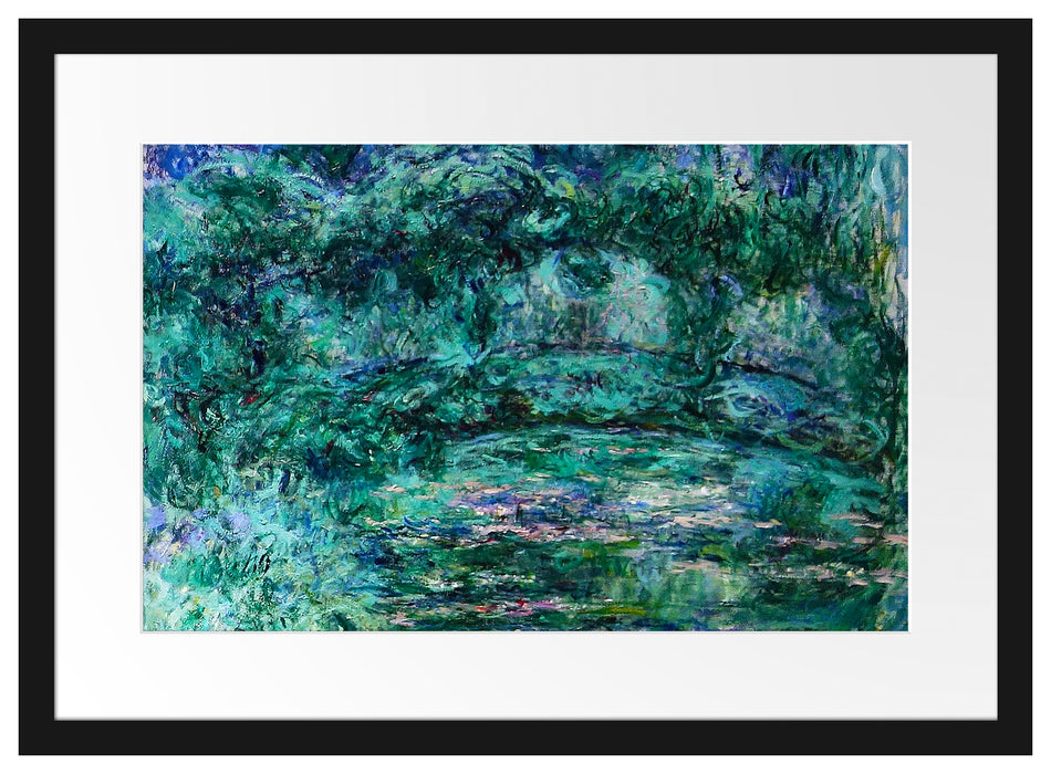 Claude Monet - japanische Brücke über den Seerosenteich VII Passepartout Rechteckig 40