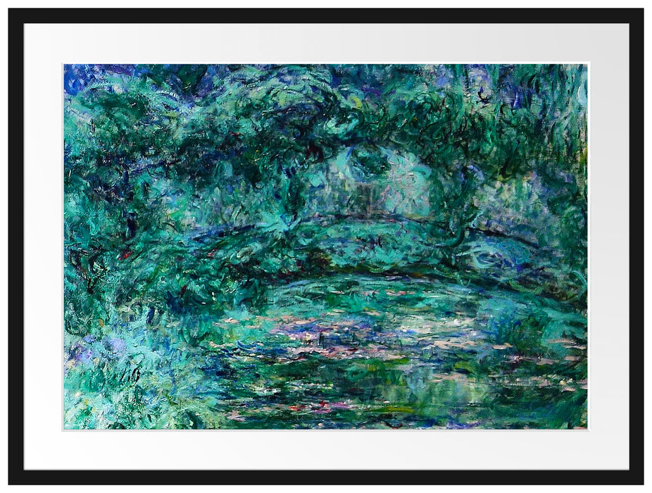 Claude Monet - japanische Brücke über den Seerosenteich VII Passepartout Rechteckig 80