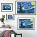 Vincent Van Gogh - Die Sternennacht Passepartout Wohnzimmer Rechteckig