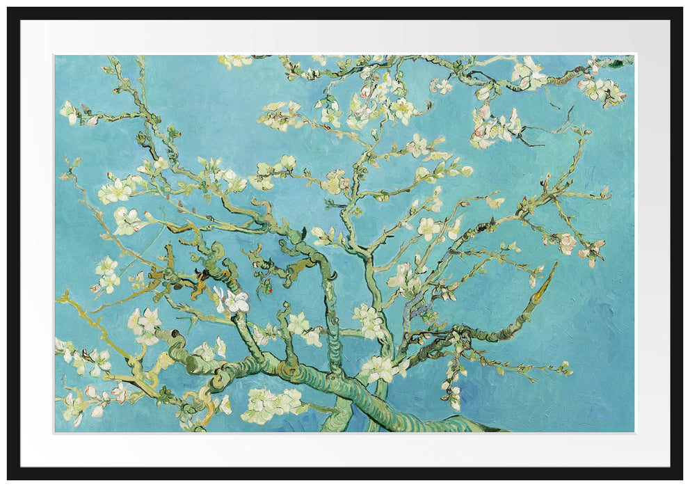Vincent Van Gogh - Mandelbaumzweige Passepartout Rechteckig 100