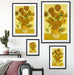 Vincent Van Gogh - Sonnenblumen I Passepartout Wohnzimmer Rechteckig