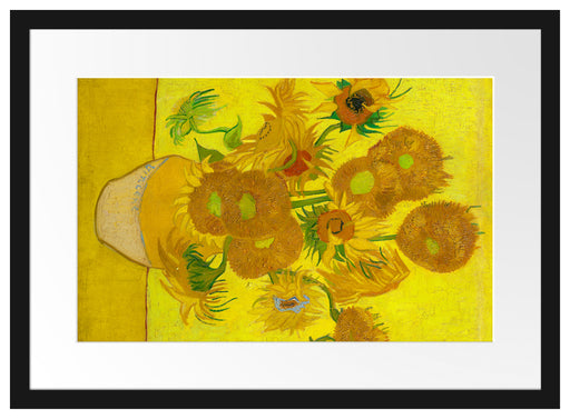 Vincent Van Gogh - Sonnenblumen II Passepartout Rechteckig 40