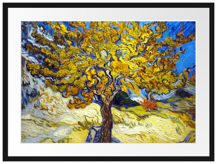 Vincent Van Gogh - Maulbeerbaum Passepartout Rechteckig 80