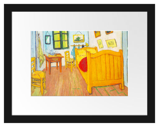 Vincent Van Gogh - Das Schlafzimmer - erste Version Passepartout Rechteckig 30