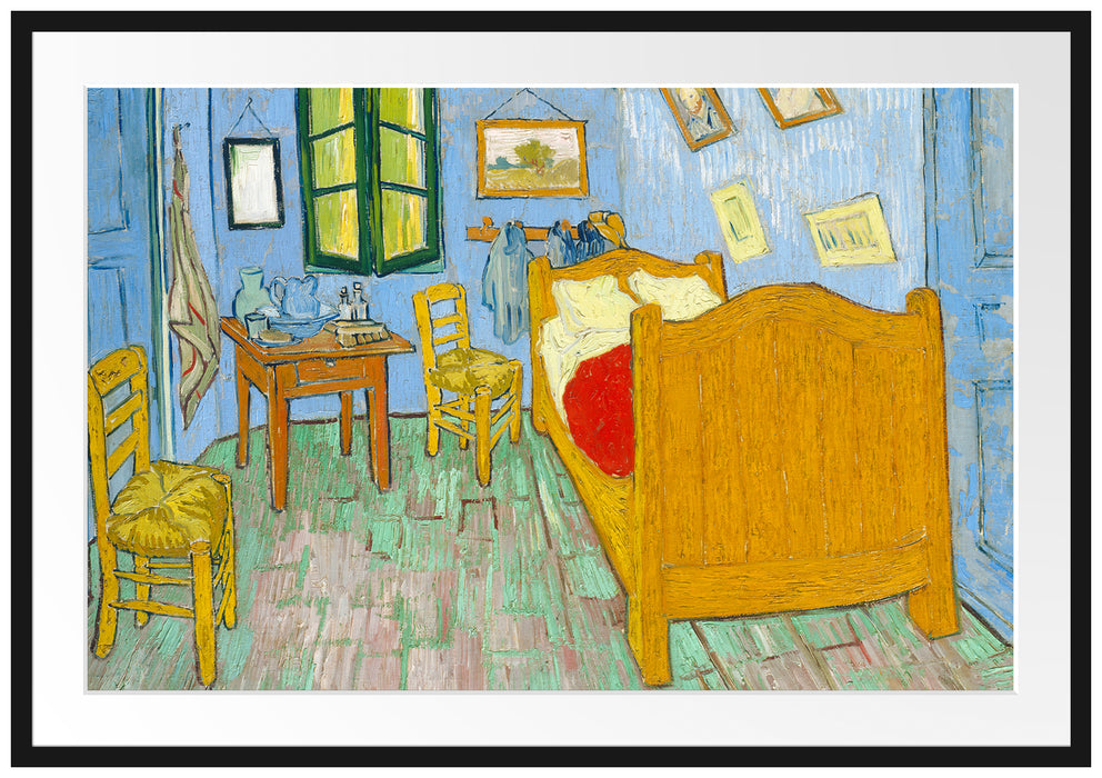Vincent Van Gogh - Das Schlafzimmer - zweite Version Passepartout Rechteckig 100