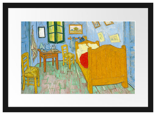 Vincent Van Gogh - Das Schlafzimmer - zweite Version Passepartout Rechteckig 40