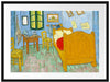 Vincent Van Gogh - Das Schlafzimmer - zweite Version Passepartout Rechteckig 80