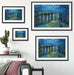 Vincent Van Gogh - Sternennacht über die Rhône Passepartout Wohnzimmer Rechteckig
