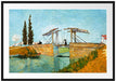 Vincent Van Gogh - Brücke von Langlois Passepartout Rechteckig 100