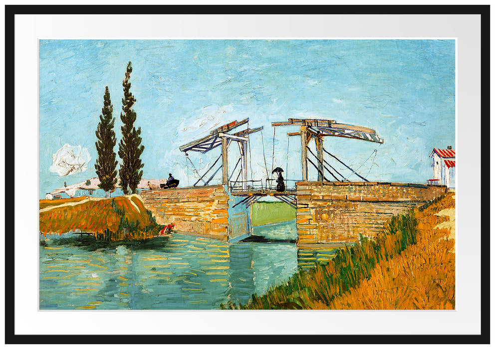 Vincent Van Gogh - Brücke von Langlois Passepartout Rechteckig 100