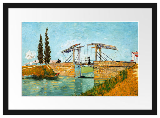 Vincent Van Gogh - Brücke von Langlois Passepartout Rechteckig 40