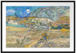 Vincent Van Gogh - Weizenfeld mit Bauer Passepartout Rechteckig 100