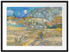 Vincent Van Gogh - Weizenfeld mit Bauer Passepartout Rechteckig 80