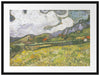Vincent Van Gogh - Weizenfeld hinter Saint-Paul Passepartout Rechteckig 80